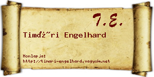 Timári Engelhard névjegykártya